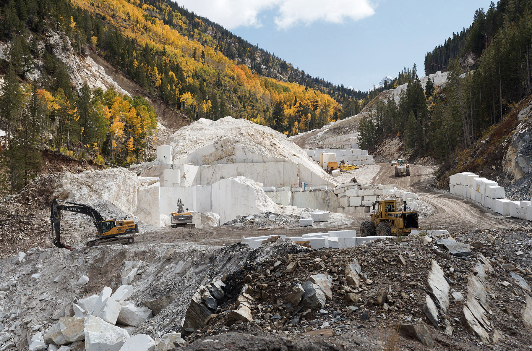 Yule Marble Quarry above Marble, CO.  This was the source of white marble in the Lincoln Memorial and Tomb of the Unknown Soldier.