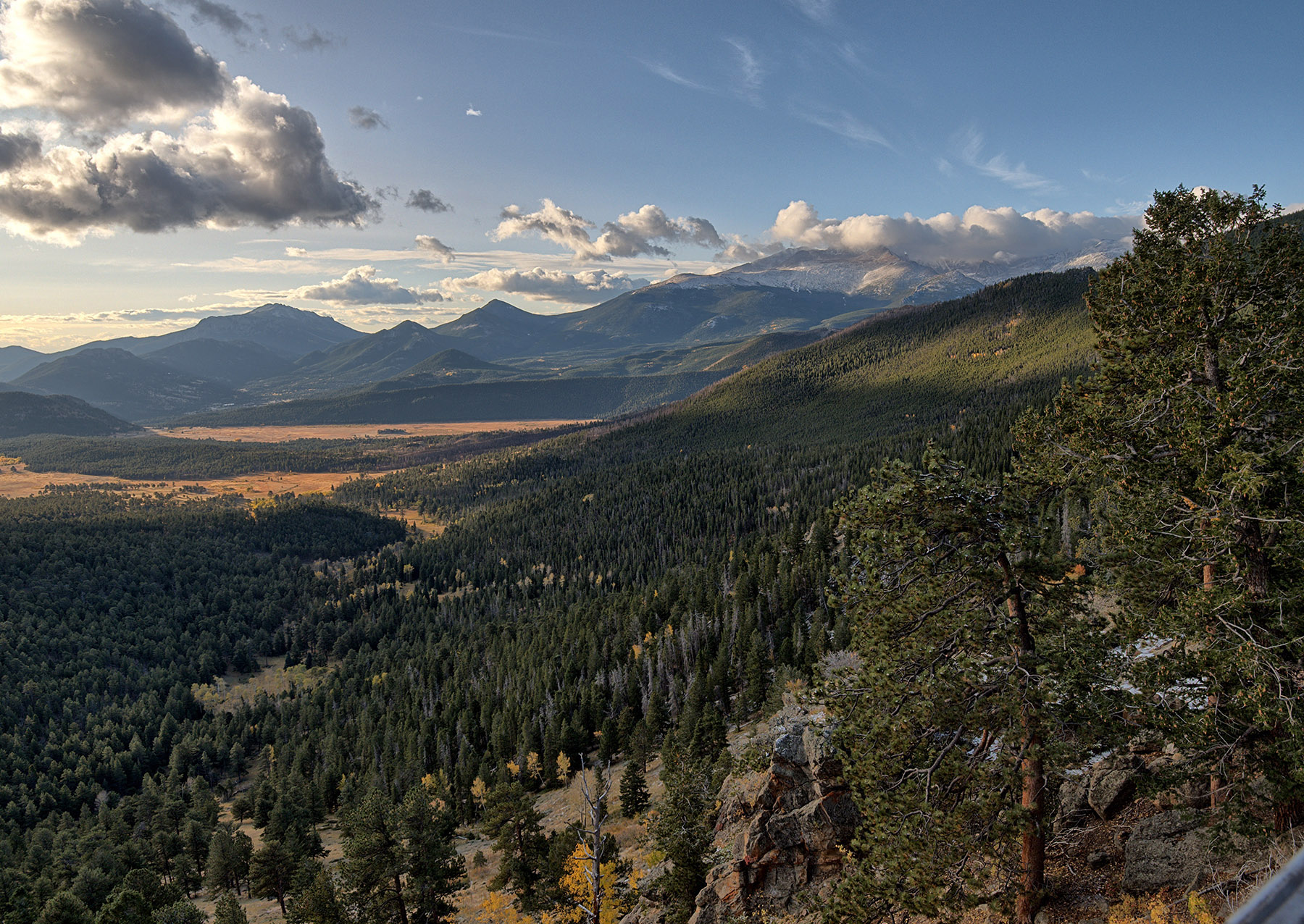 View from Many Parks Curve Overlook overlooking Beaver Meadows
