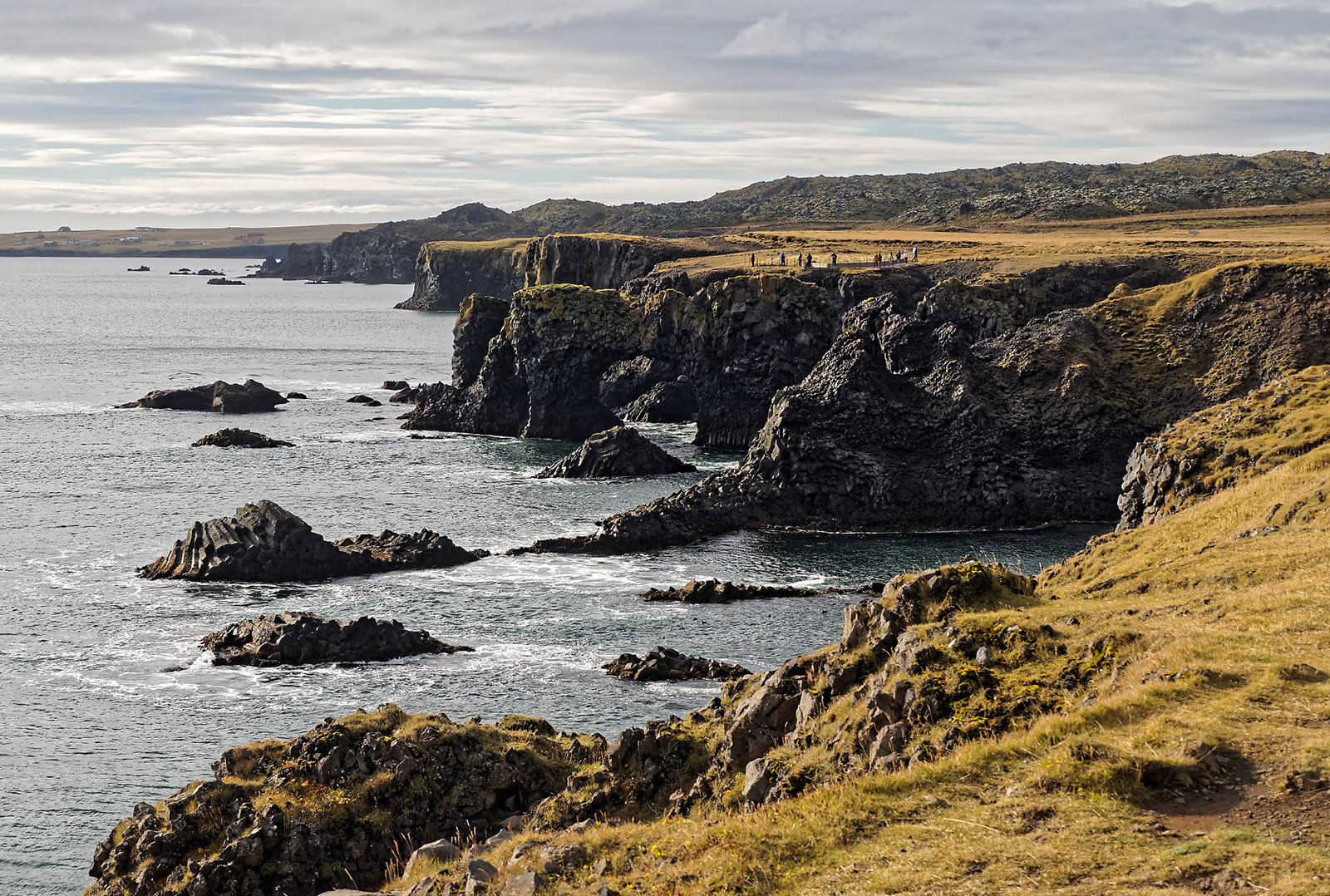 Eroded basalt coastline near Hellmar.