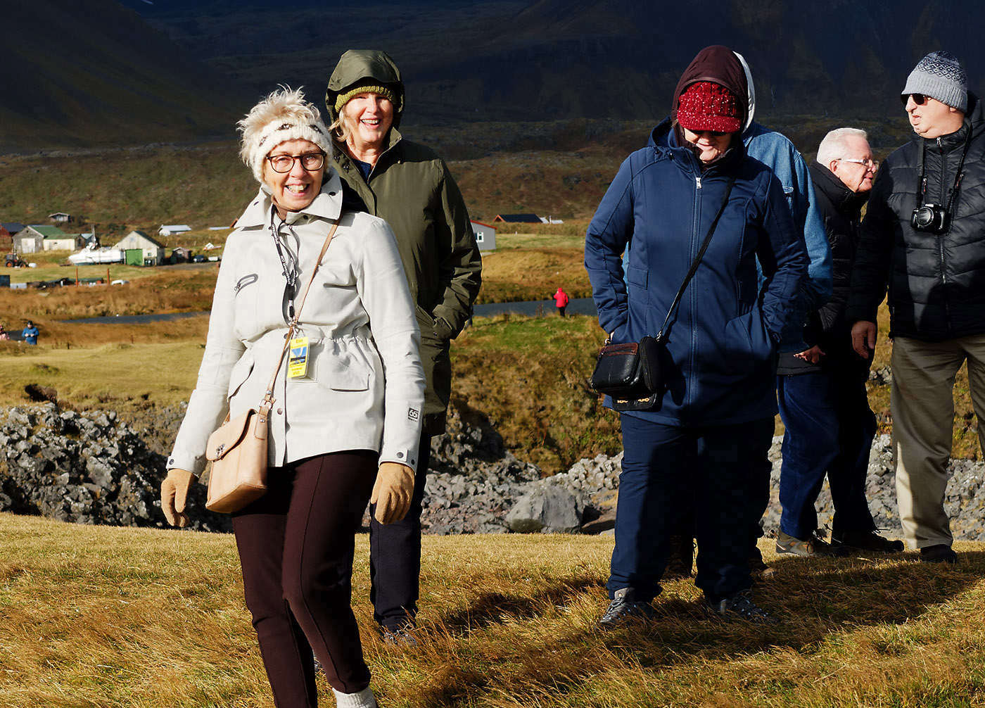 Elin Konradsdottir (far left) was our main Icelandic guide during the Sky and Telescope tour. She is the best guide we have ever had on any trip and was a wealth of information on Iceland history, culture, geography, and geology. She punctuated many of our days on tour by singing a theme-appropriate song and showed us her favorite places to buy books and yarn in Reykjavik.