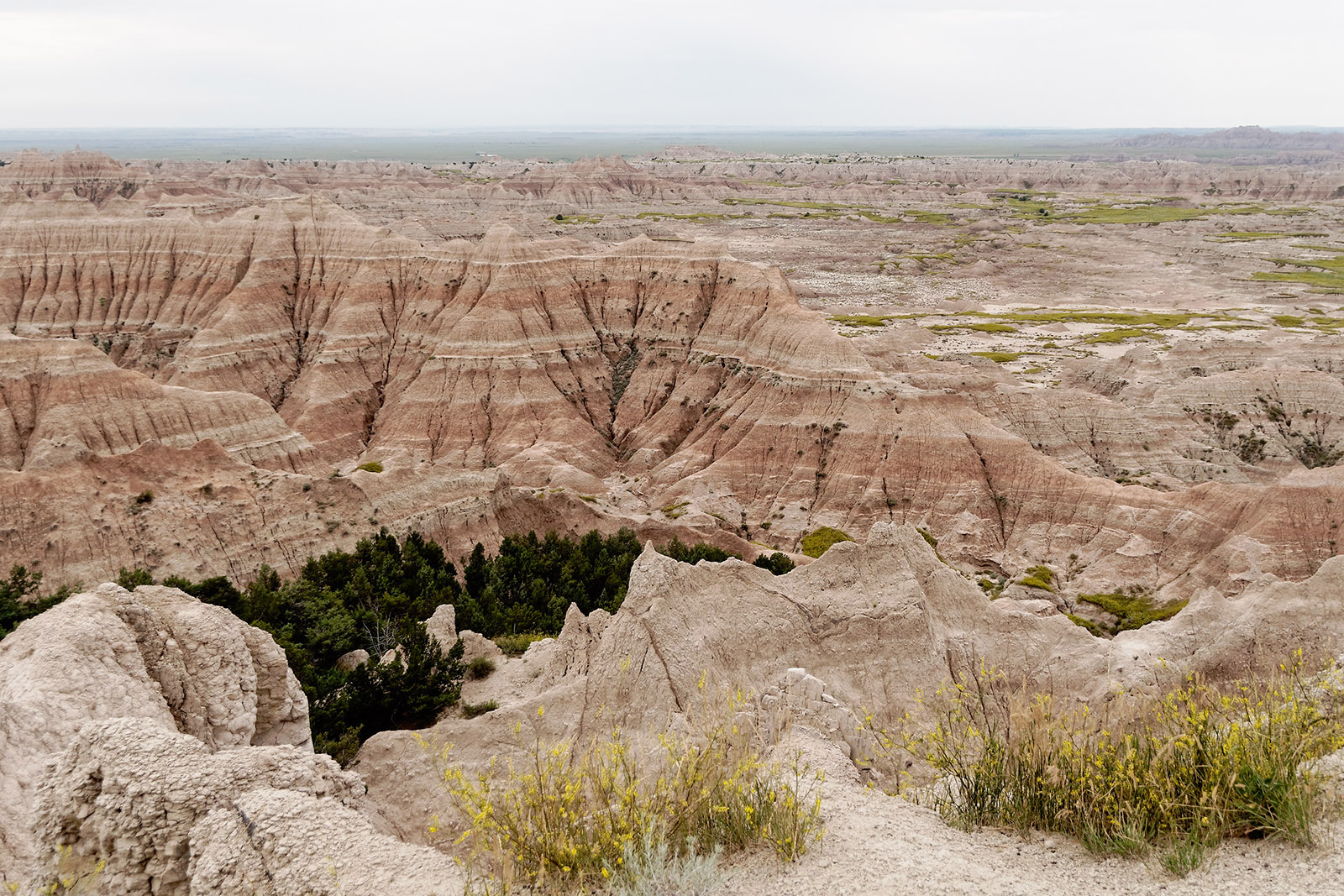 Badlands National Park, South Dakota.  Pinnacles overlook.