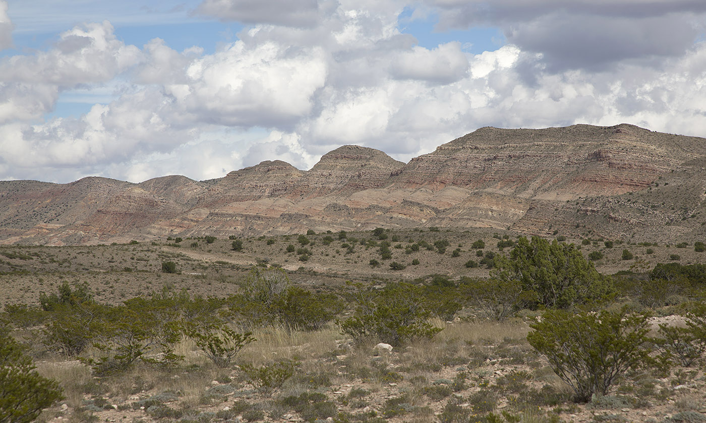 Limestone, shale and sandstone strata above the Quebradas Back Country Byway.